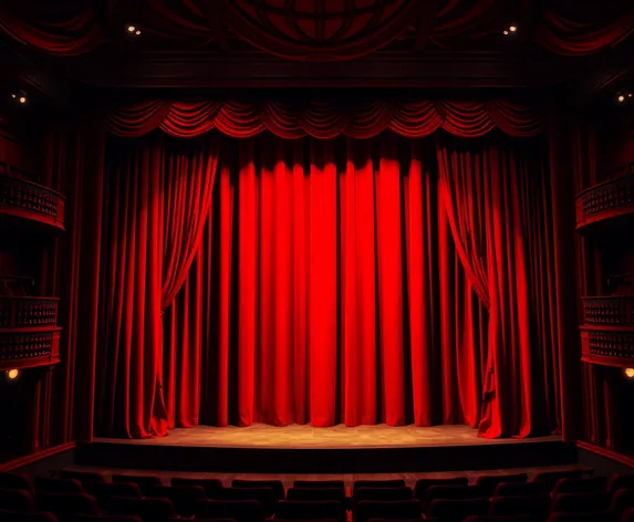 a red curtain