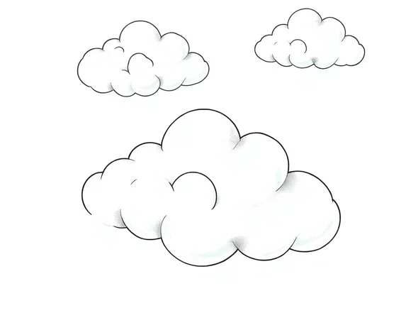 cute cloud coloring page