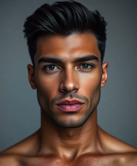 black haired male model