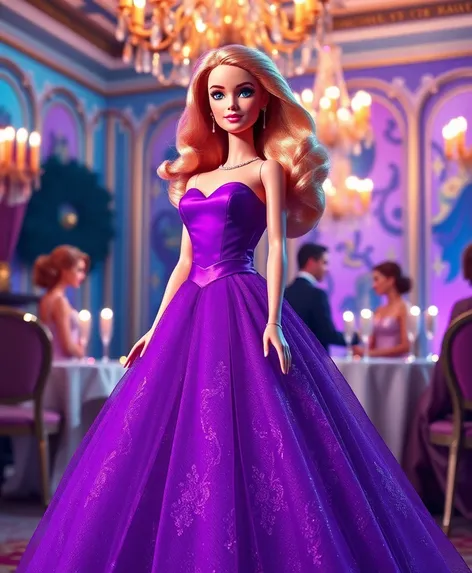 barbie in purple dress