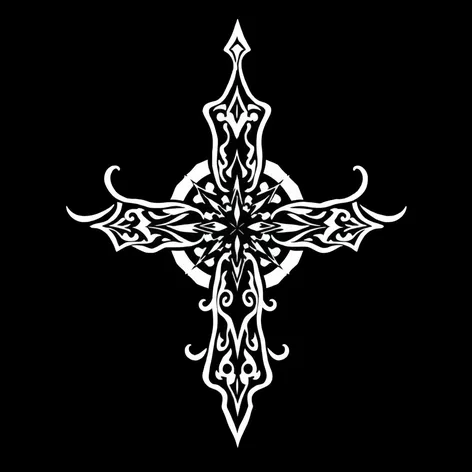 cross tattoo stencil