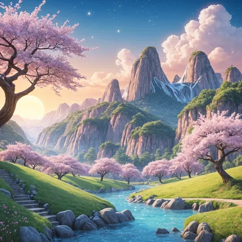 Viral anime nature wallpaper