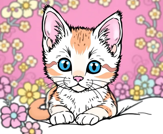 cute kitten coloring pages