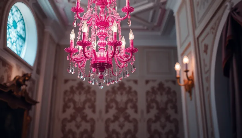 pink chandelier