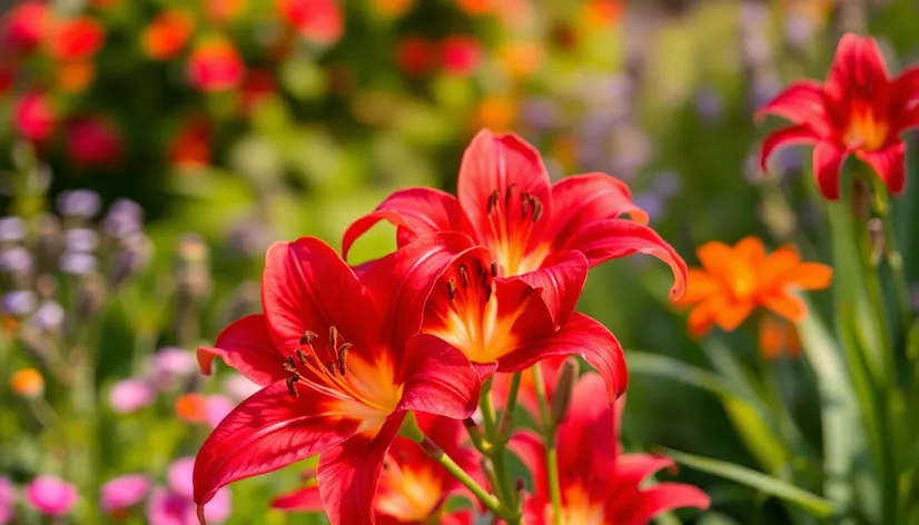 red lilies