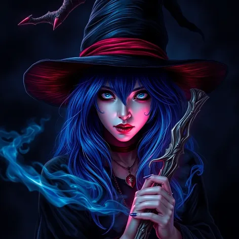 blue hair witch