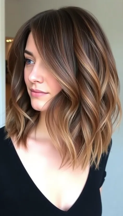 medium hairstyles for round