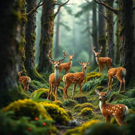 paintings of deer in