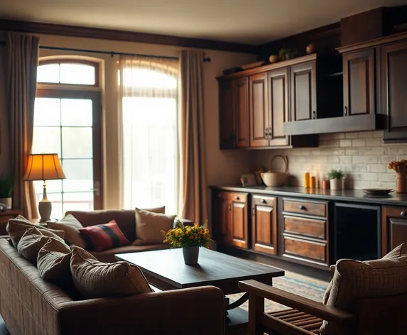 brown cabinets