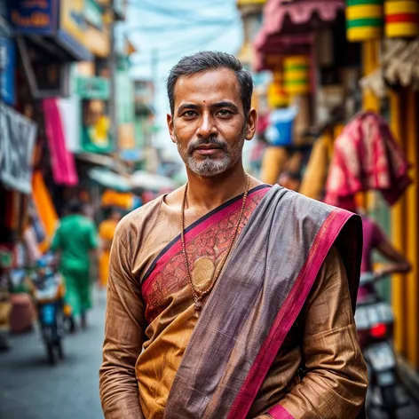 Man wearing saree in