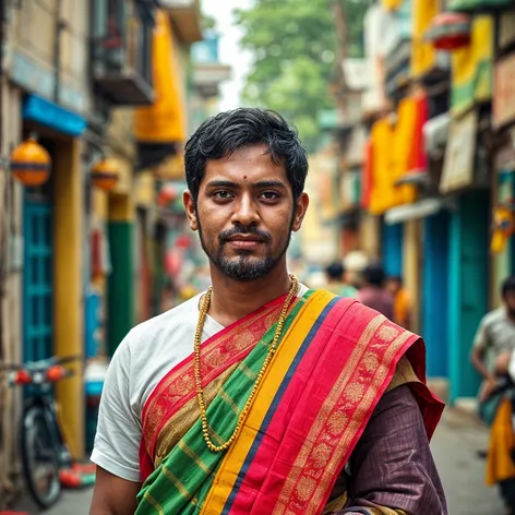 Man wearing saree in