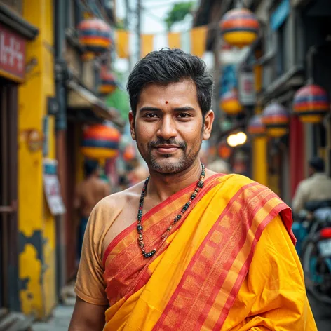 Man wearing saree in