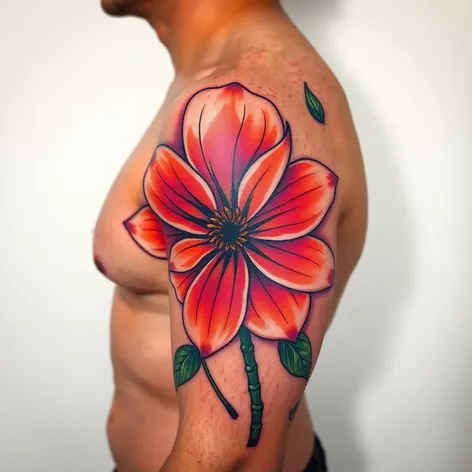 flower male tattoo