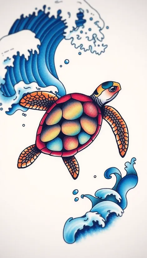 sea turtle tattoo design