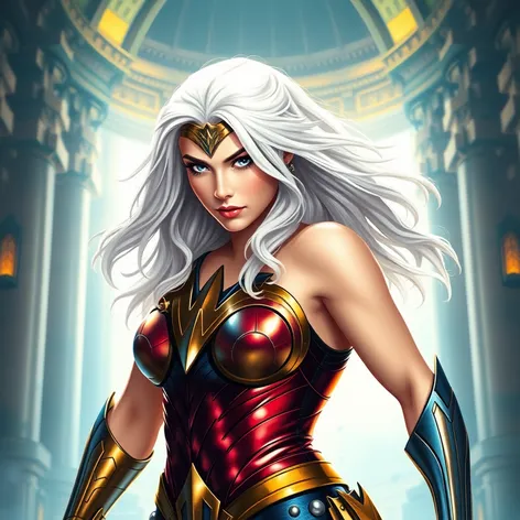 white hair wonder woman