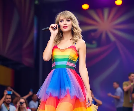 rainbow dress taylor swift