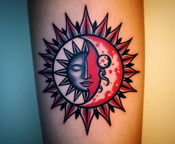 sun and moon tattoo