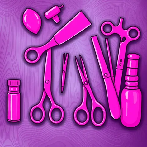 salon tools clipart hi-resolution