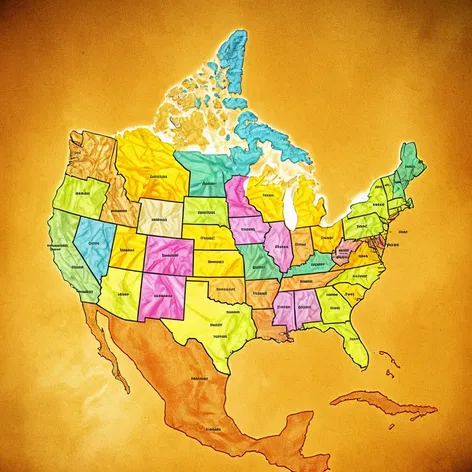 usa and canada map