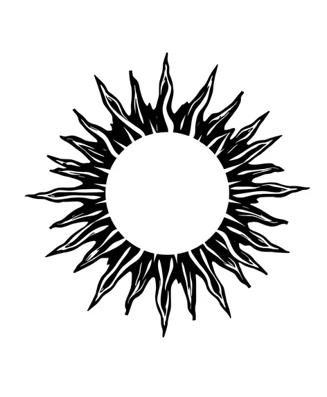 sun clipart black and