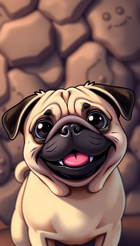 pug images cartoon