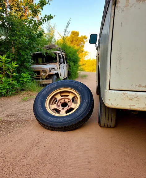 flat tyre picture