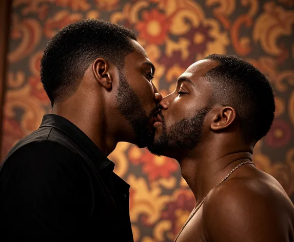 two black men kissing