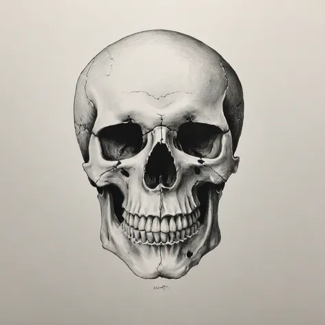 simple skull drawing