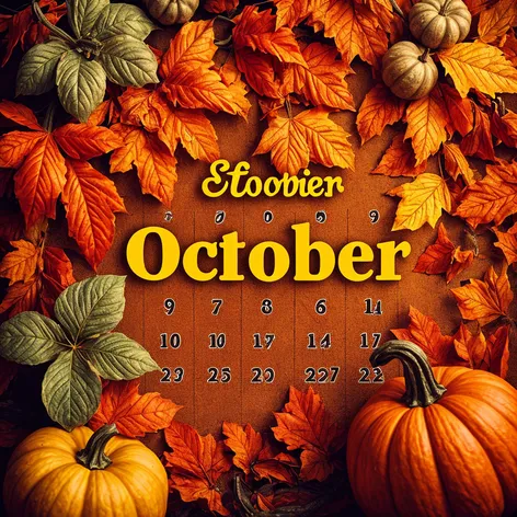 october calendar