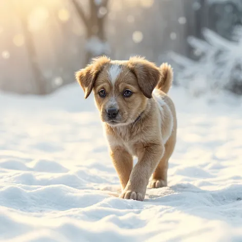 An ice, normal puppy