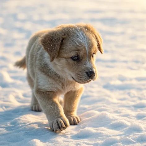 An ice, normal puppy