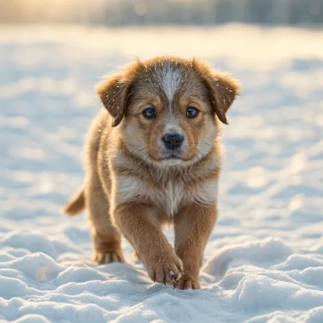 An ice, normal puppy