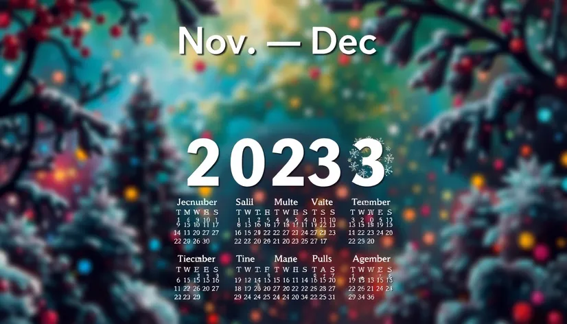 nov dec 2023 calendar