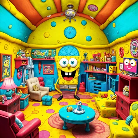 spongebob squarepants house inside