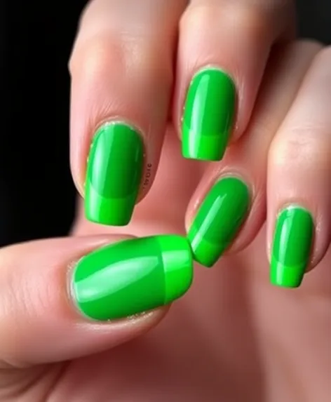 green french tip nails