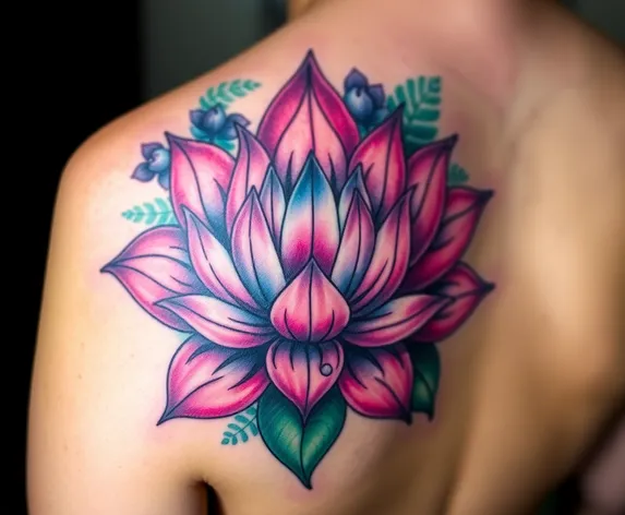 unique lotus flower tattoo