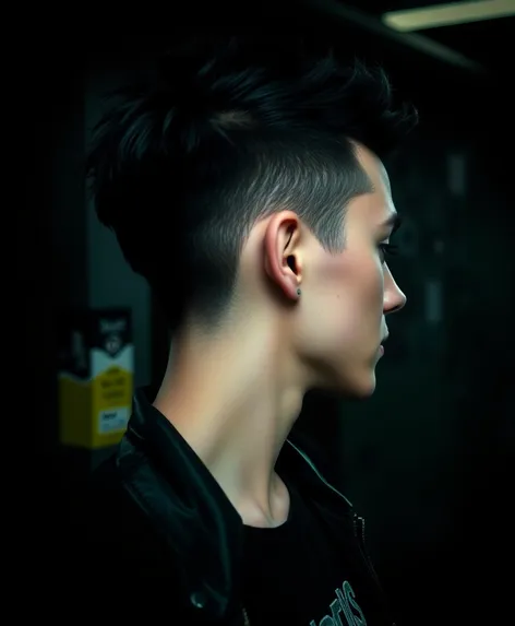 goth undercut hair