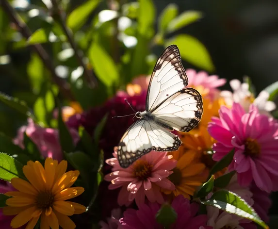 white butterfly with black