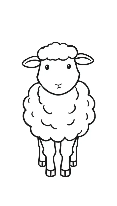 outline drawing of sheep