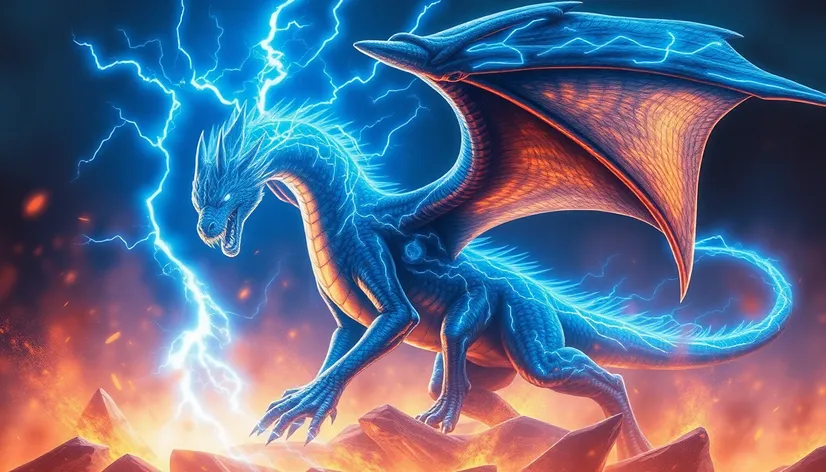 blue lightning dragon