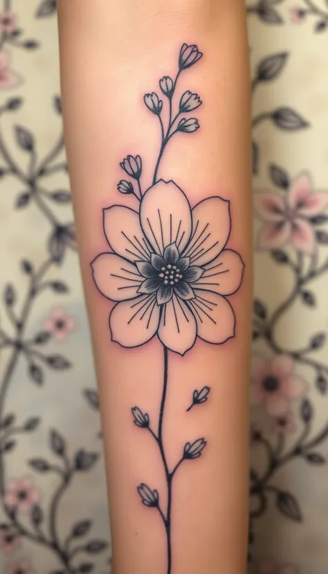 flower tattoo vine