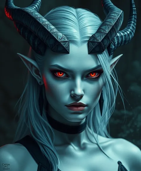 albino tiefling female