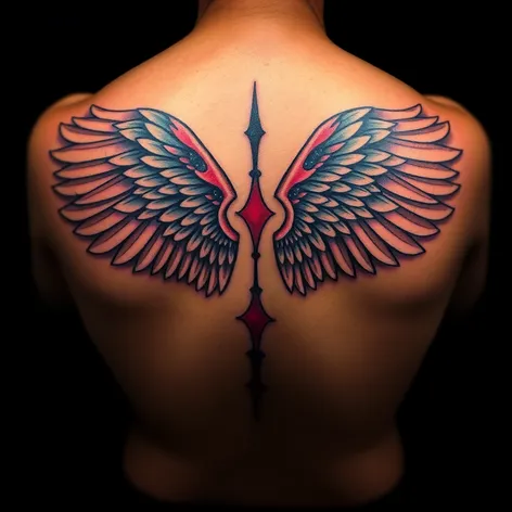 wings back tattoo