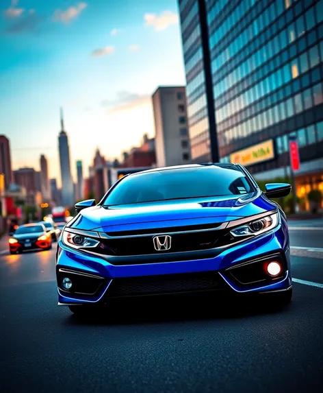 blue honda civic