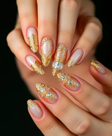 gold nail designs