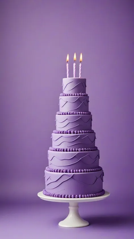 purple birthday cake