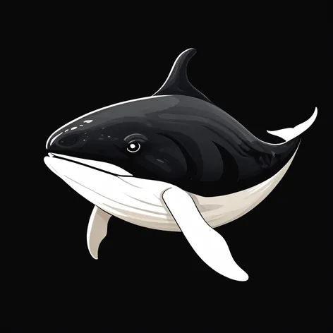 A whale stylized with
