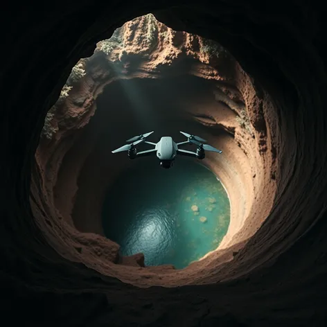 drone video in sinkhole