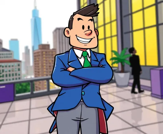 cartoon in a suit