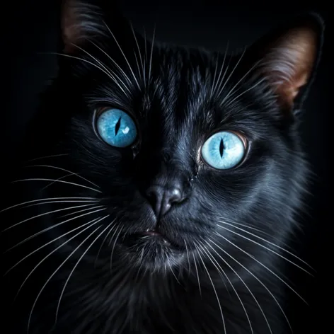 black cat blue eyes